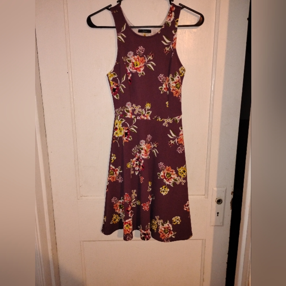 Floral Purple Sleeveless Dress